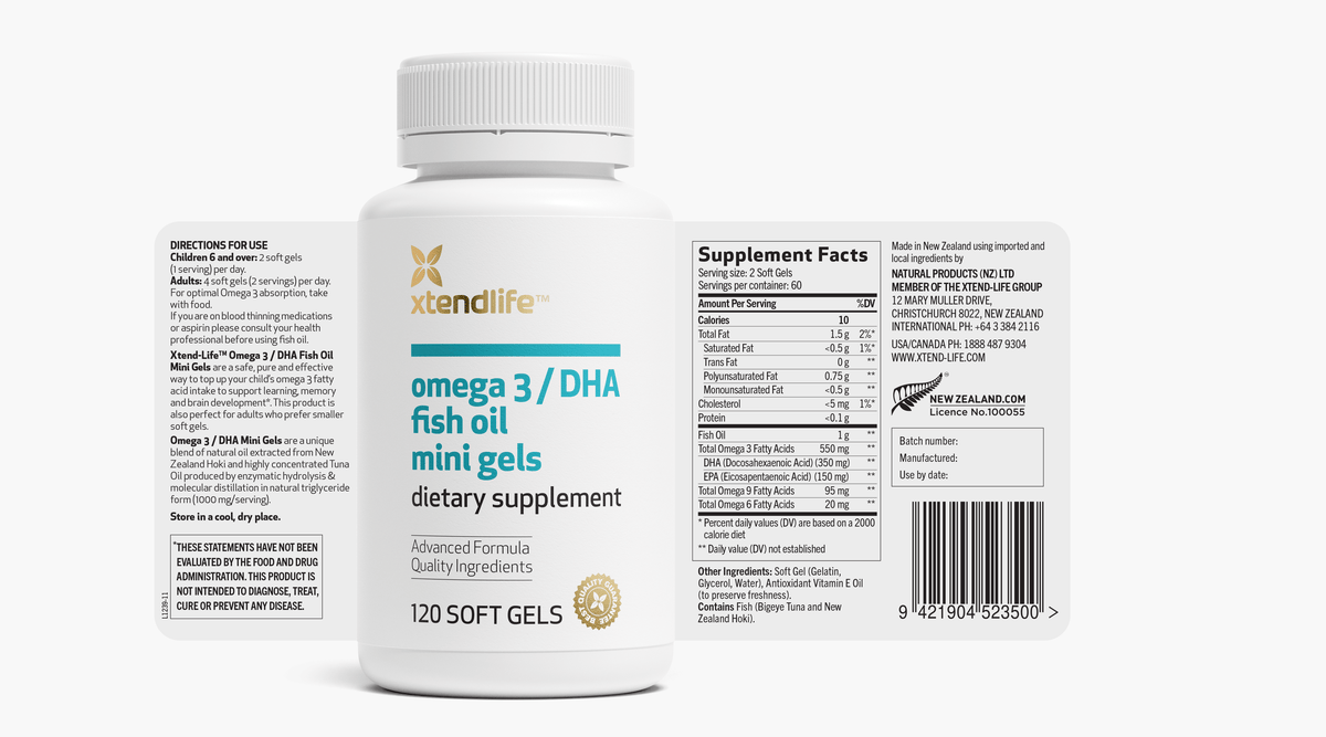 Omega 3 / DHA Fish Oil Mini Gels