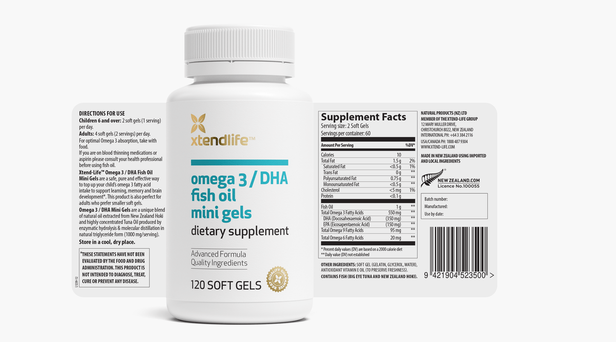Omega 3 / DHA Fish Oil Mini Gels