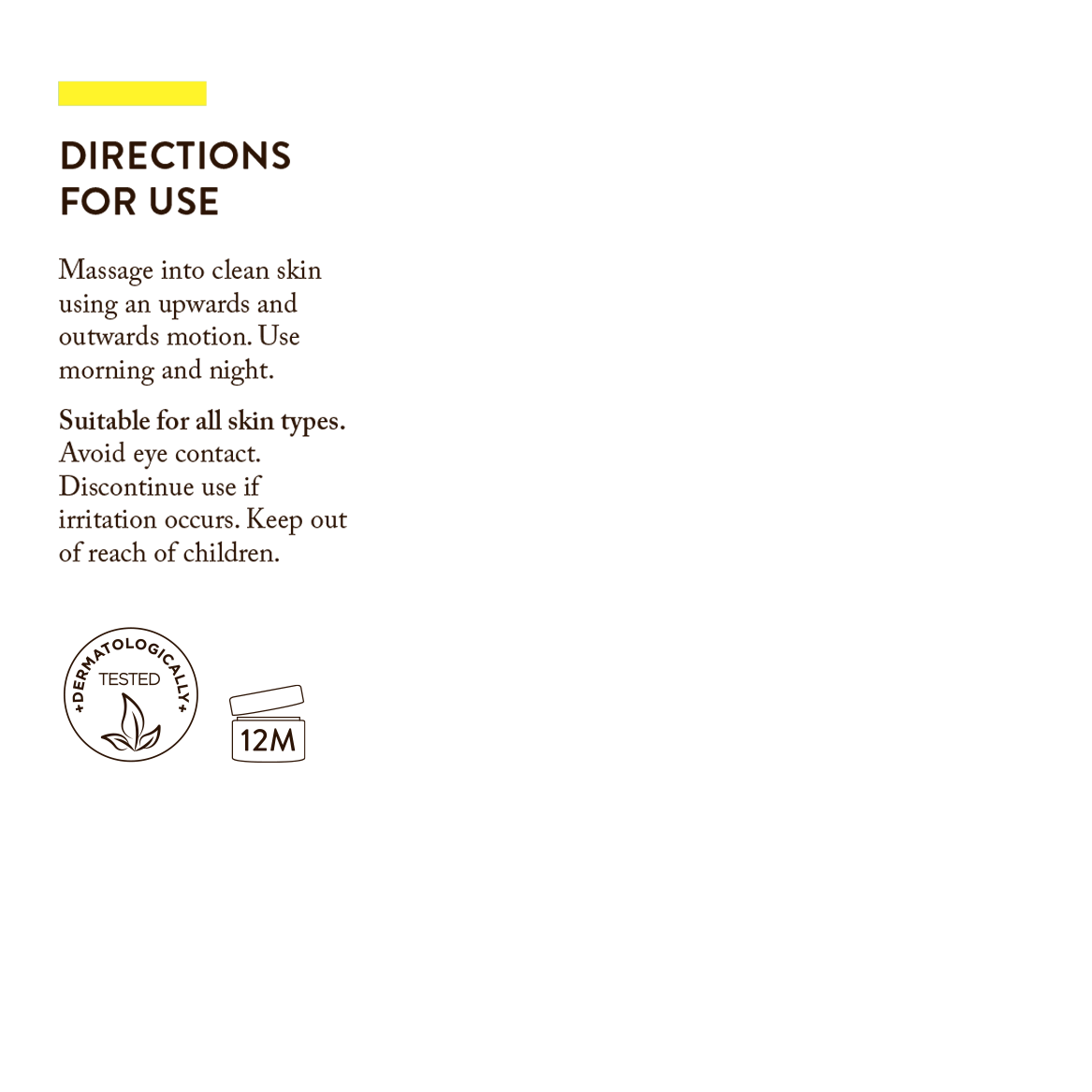 Directions for use: Ultra-Light Sheer Day &amp; Night Cream