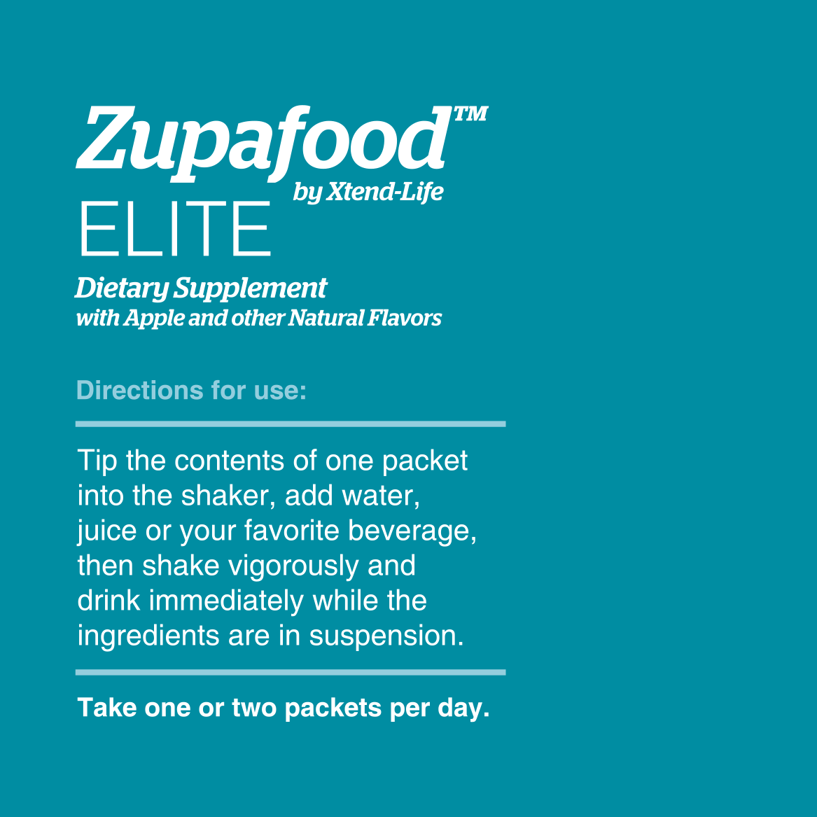 Zupafood™ ELITE directions for use